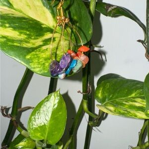 Gold chakra earrings (handmade)